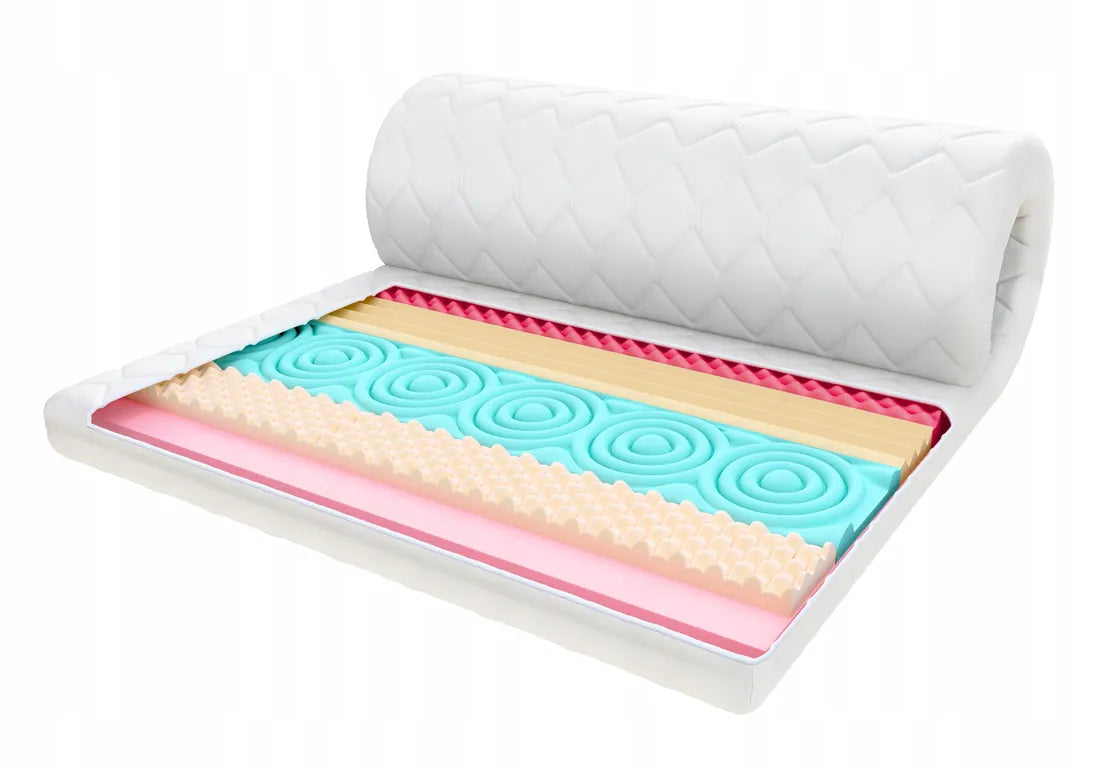 Materac nawierzchniowy Memory + HR 120x200 visco Topper 6cm nakładka