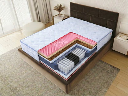 Materac Hybrydowy Multipocket ROYAL KALIPS H3/H4 32cm VISCO LATEKS KOKOS